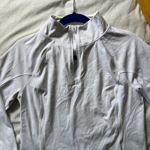 Athleta Women's Rainer Half Zip Pullover Bright White Size M